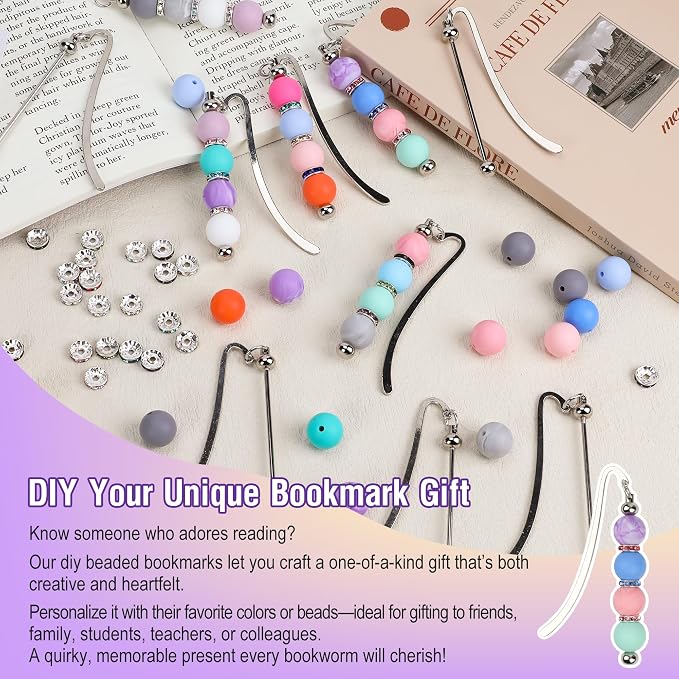Sandure 162pcs DIY Beadable Metal Bookmarks Craft Kit - Image 5