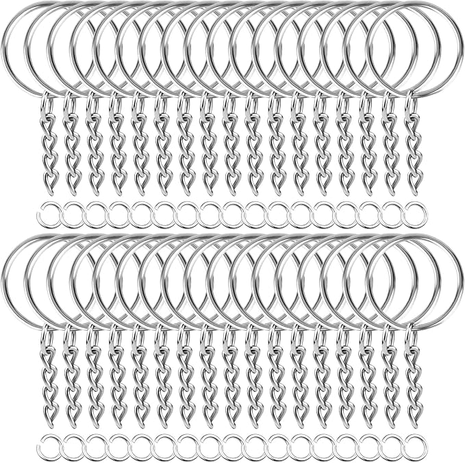 Paxcoo 100Pcs Split Key Chain Rings by PAXCOO