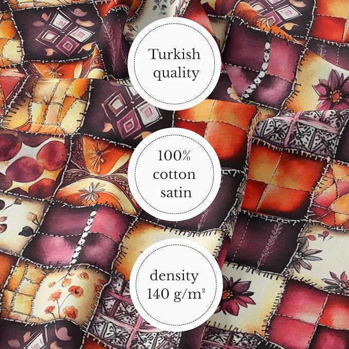 100% Cotton Fabric by the Yard – Turkish Quality Quilting & Sewing Fabric - Image 6