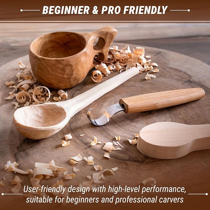 BeaverCraft Spoon Carving Hook Knife SK1 - Image 9