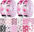 Hosuly 40 Pcs Pink Halloween Fabric Patchwork Roll Halloween Pumpkin Ghost by Hosuly