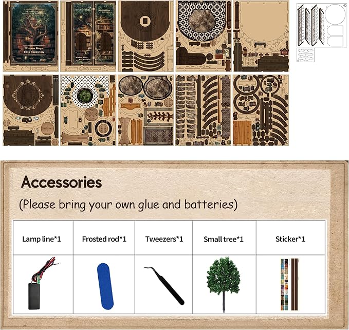 DIY Book Nook Kit with LED Lights | 3D Puzzles - Image 7