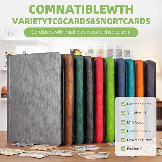 Card Binder 16 Pocket, Premium 1024 Double Sided Pocket Collection Binder - Image 4