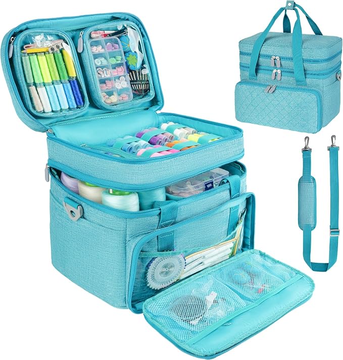 Sewing Accessories Organizer Bag, Double Layer Sewing Storage Bag by Unknown
