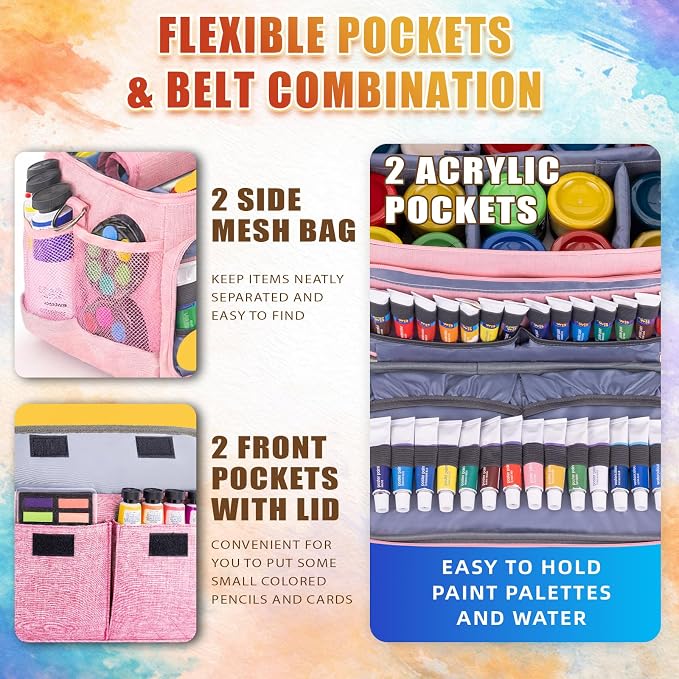 JJRING Acrylic Paint Organizer Bag - Image 3