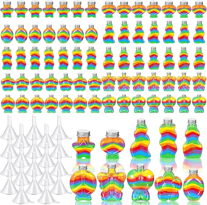 Bokon 100 Pcs Plastic Sand Art Bottles Bulk Sand Art Containers by Bokon