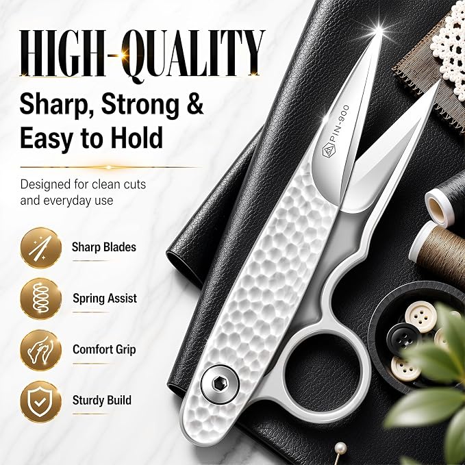 Premium Sewing Scissors, Sharp Precision Thread Snips - Image 2