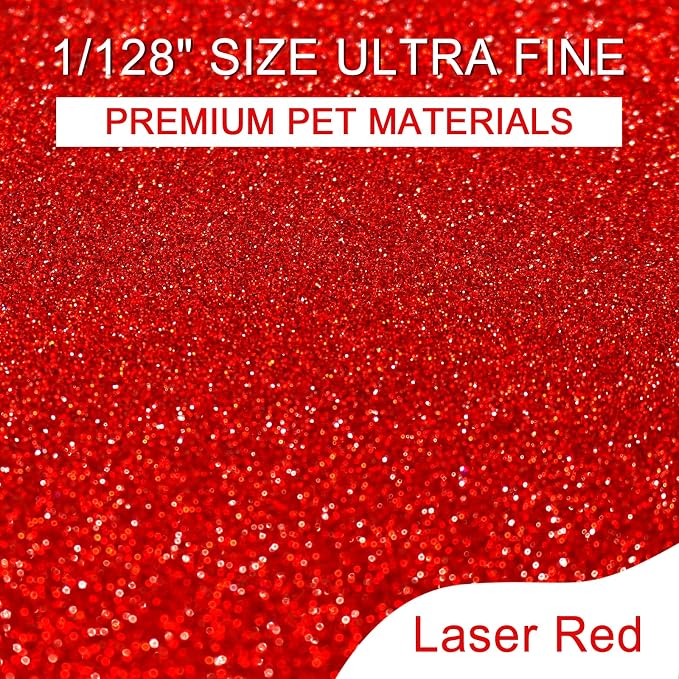Ceya 3.8oz/ 110g Holographic Ultra Fine Glitter Powder Laser Red Glitter - Image 2