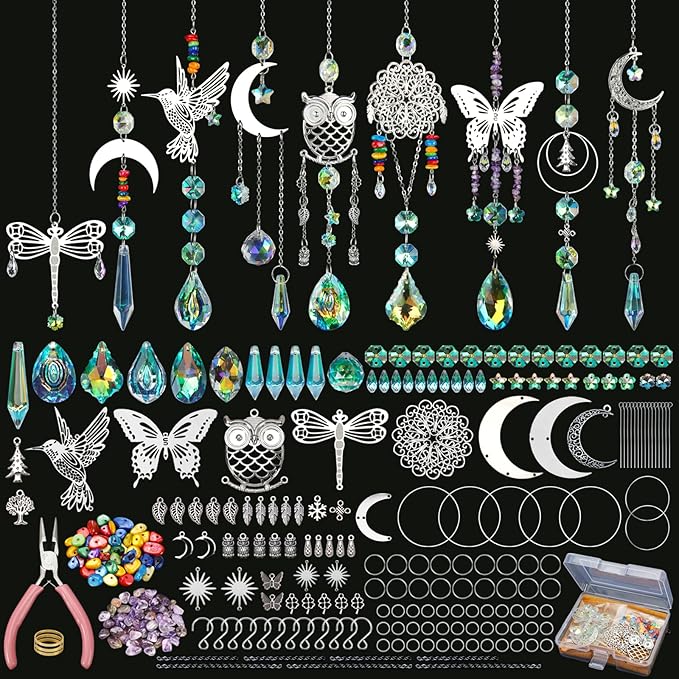 DIY Suncatcher Kit 460pcs Sun Catchers Supplies Arts and Crafts by Worgree