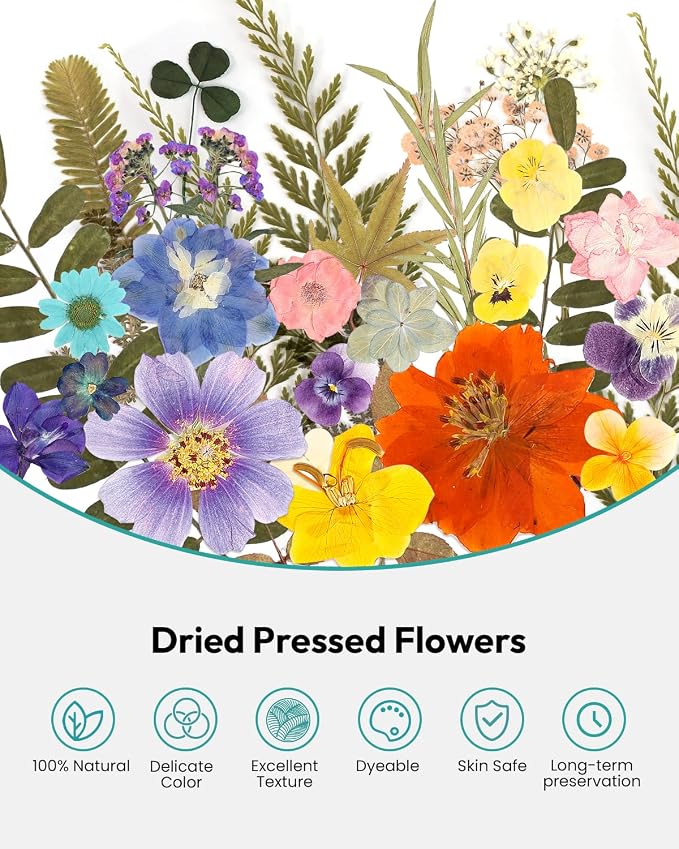 Dried Flowers, Resiners 174Pcs Pressed Flowers - Image 4
