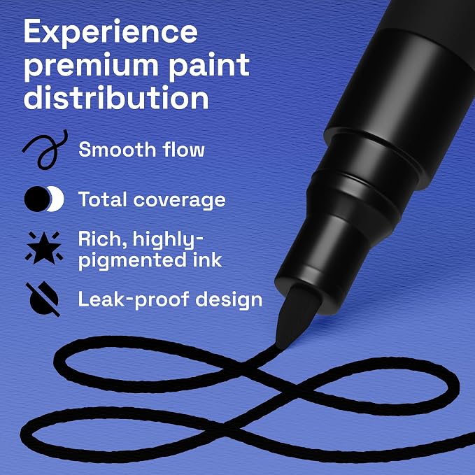 ARTISTRO Black Paint Pens - Image 4