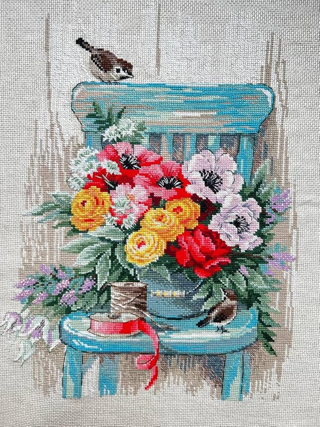 RIOLIS - Garden Flowers 2299, Floral Cross Stitch Kits 11¾"x15¾, Cross Stitch - Image 6