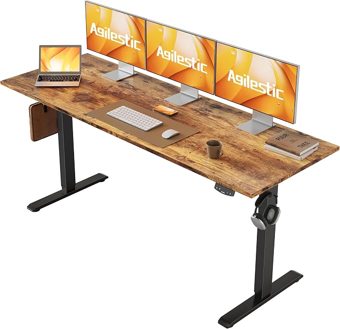 Agilestic Electric Standing Desk, 63 x 24 Inches Height Adjustable Desk by Agilestic