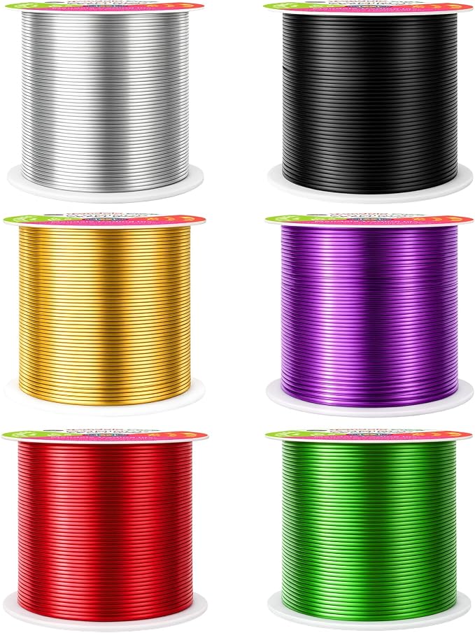 Mandala Crafts 22 GA Silver Black Red Assorted Anodized Aluminum Craft Wire | - Image 2