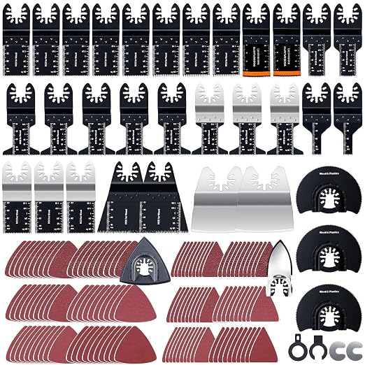 CONNOO 158 Pack Oscillating Saw Blades, Oscillating Tool Blades by CONNOO