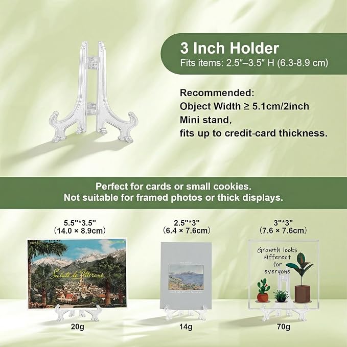 artliving 3inch Clear Plastic Easels or Stand/Plate Holders to Display Pictures - Image 4