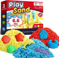 FURWEY Play Sand Set, with 6.6lbs of Colorful Sensory Sand, Plus 10 Tools & by FURWEY