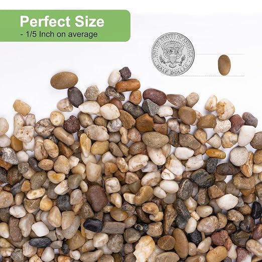Pulovin 2.5 lbs Drainage Rocks for Potted Plants, 1/5 Inch Small Pebbles for - Image 2