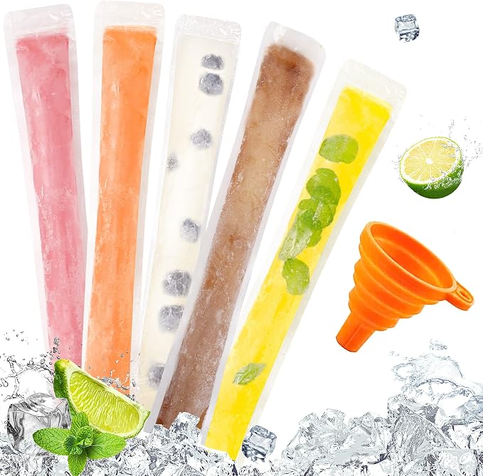 FEBSNOW 160 Pcs Disposable Ice Pop Bags Popsicle Molds by HOMECRAFTBEAUTYBABY