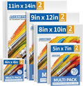 FIXSMITH Stretched Canvas for Painting- 10 Pack Multisize 4x4, 100% Cotton by FIXSMITH