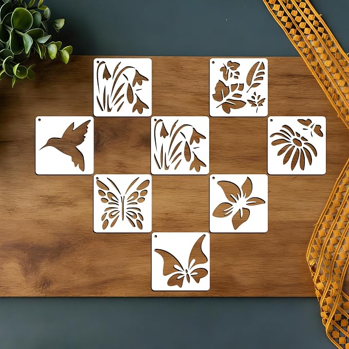 72 Pcs Butterfly Flower Stencils - Image 8