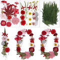 BIHRTC 100pcs Dried Pressed Flowers Red Real Pressed Colorful Flowers Dry by HOME