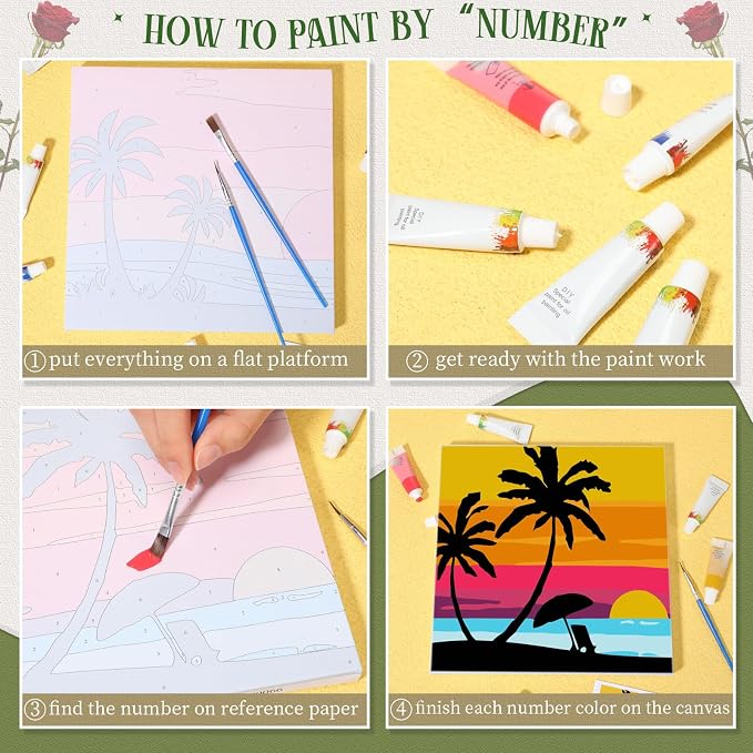 Nezyo 12 Sets Paint by Numbers Kit - Image 3