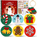 Sukhumvit 6PCS Christmas Punch Needle Coaster Kit, Beginners Punch Needle Set by Sukhumvit