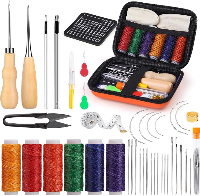 MORFEN Leather Sewing Kit Upholstery Repair Kit Leather Stitching Kit by MORFEN