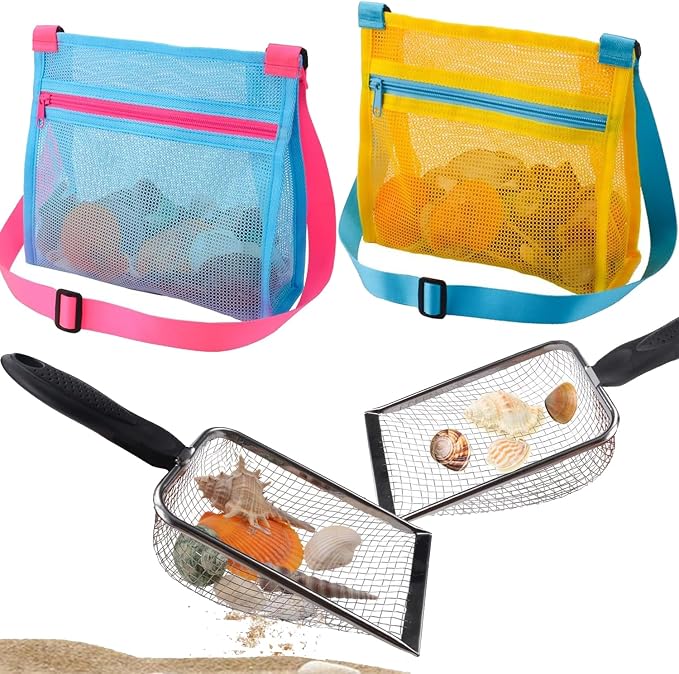 MUYIZI Beach Mesh Shovel with Mesh Beach Bag by MUYIZI