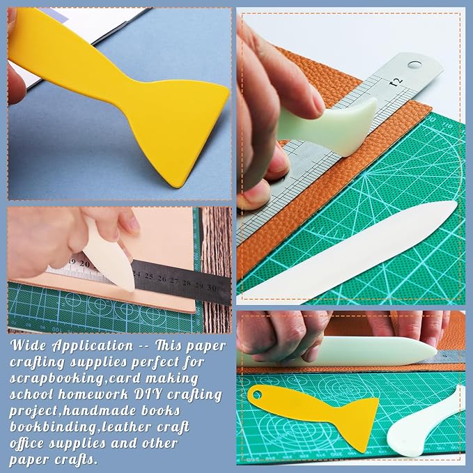 WONVOC 6 pcs Bone Folders, Crease Makers, Scoring Tool, Plastic Bone Folder - Image 8