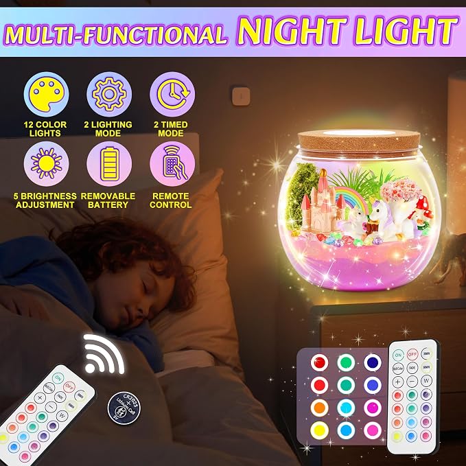 Gifmore Unicorn Light Up Terrarium Kit - Image 5
