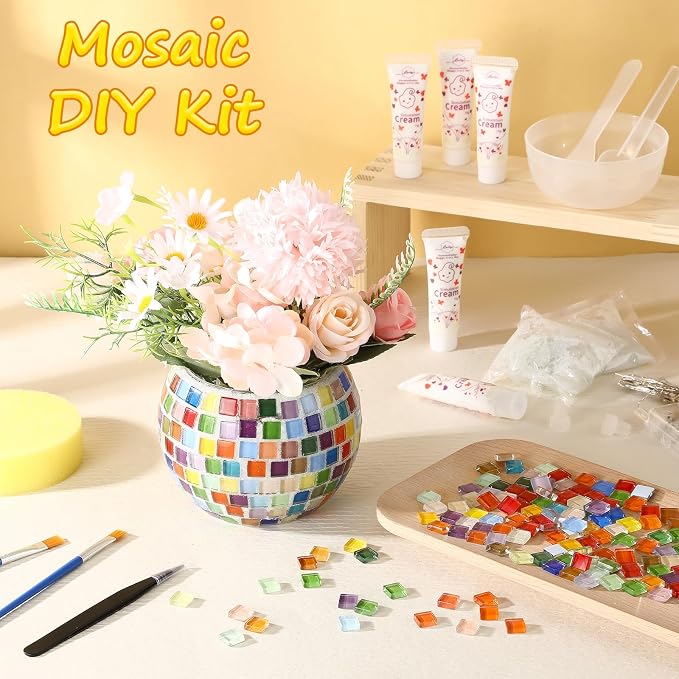 Remerry 2 Set Glass Mosaic Candle Holder Kit - Image 5