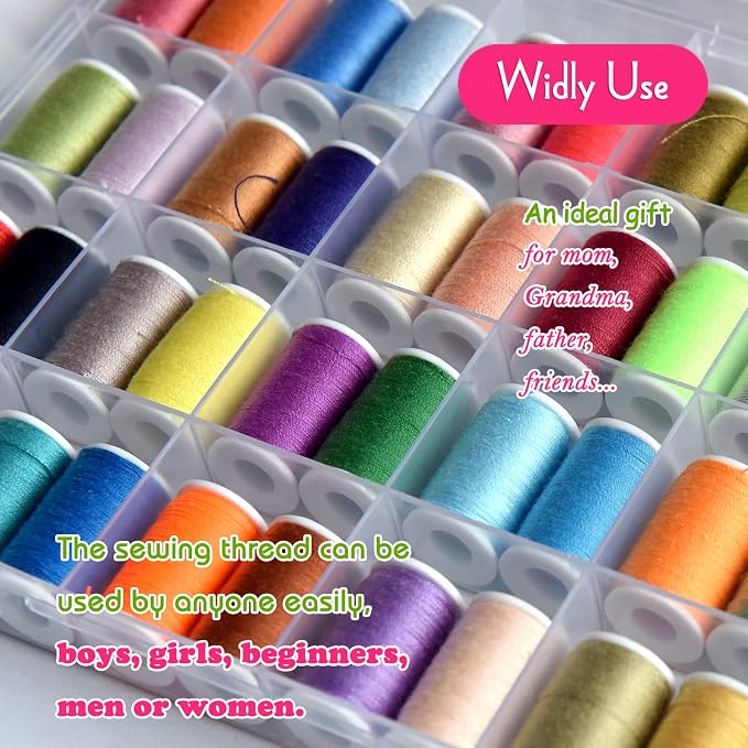 56 rainbowColor Set of Handy Polyester Sewing Threads - Image 6
