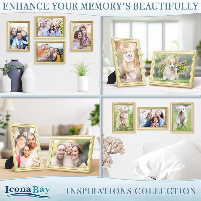 Icona Bay 5x7 Picture Frames, 6 Pack, Contemporary, Inspirations | These Icona - Image 4