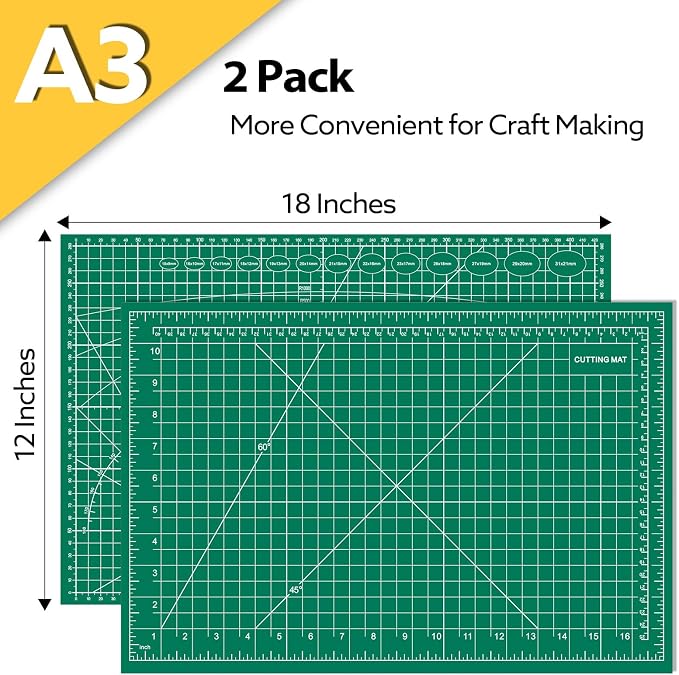 5 Packs Self Healing Cutting Mat Bulk 12"x18" Rotary Cutting Sewing Mats A3 | - Image 2