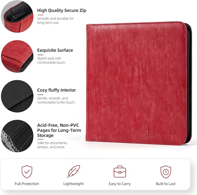 Card Binder 12 Pocket, Premium 720 Double Sided Pocket Collection Binder - Image 5