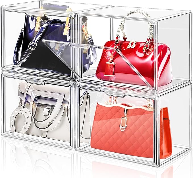 DILIBRA Set of 4 Plastic Purse Storage Organizer by DILIBRA