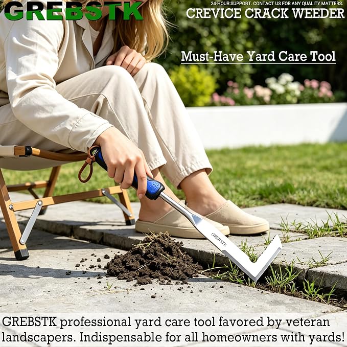 GREBSTK Crack Weeder Crevice Weeding Stainless Steel Sharp Lightweight Tool | - Image 4