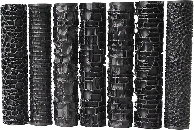 Texture Roller Set – 7-Pattern 3D-Printed Miniature Terrain Rollers by LuckyVin