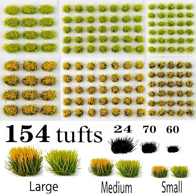 Tufts - Battlefield 154 Pcs, 3 Sizes -Terrain Model Kit - Image 3