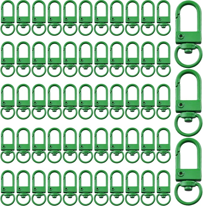 KJML DIY Keychain clip 60pcs Swivel Snap Lobster Claw Keychain Clasps Lanyard by KJMLDIY