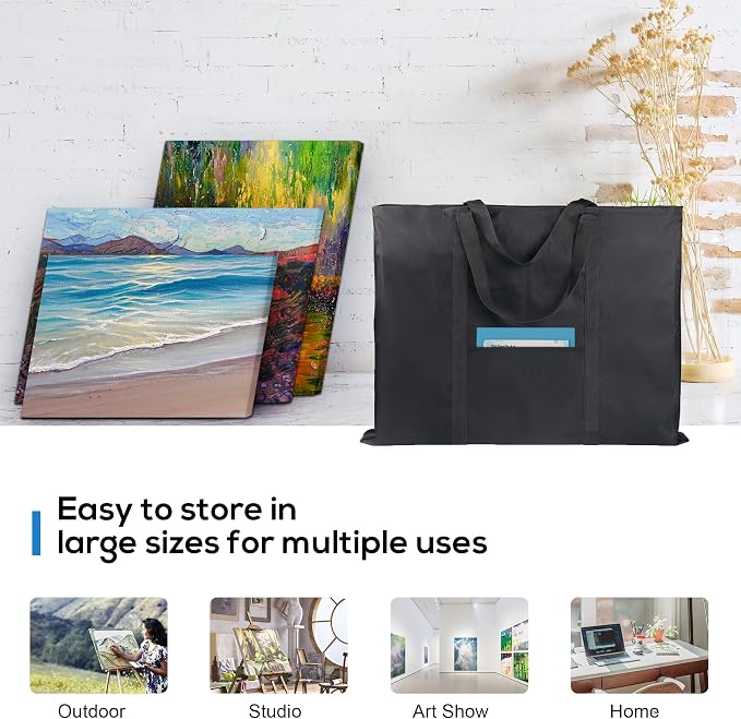 JJRING Dacron Light Weight Art Portfolio Bag, and Drawing - Image 7