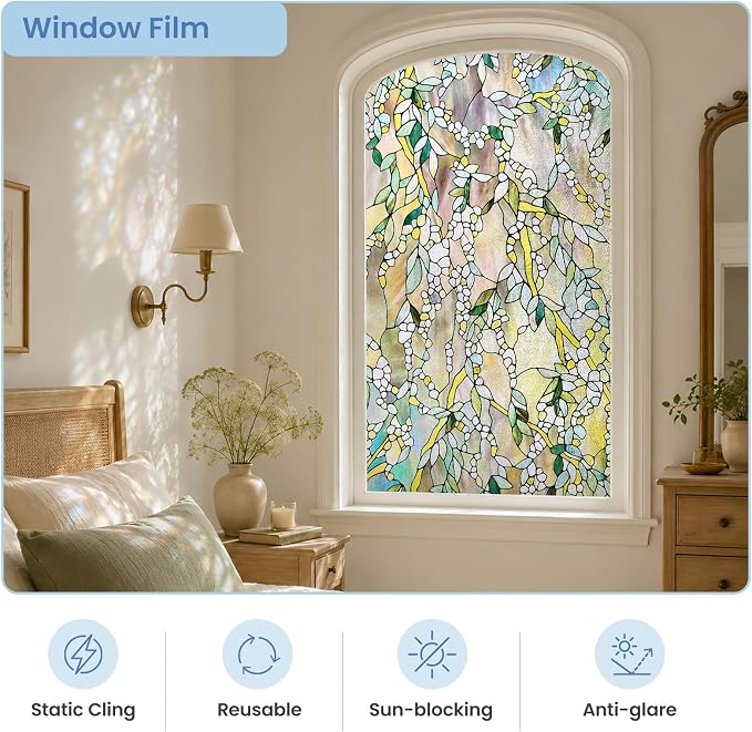 3D Stained Glass Window Film, Decorative Window Privacy Film - Image 3