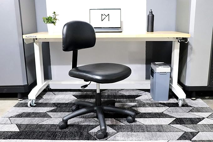 CHAIR MASTER - Medium Table Height Task Chair for Labs, Exam Rooms, Doctor and Dentist Offices. Easy to Clean! 19.5"-27.5" Seat Ht. (Medium Table Height, Black)