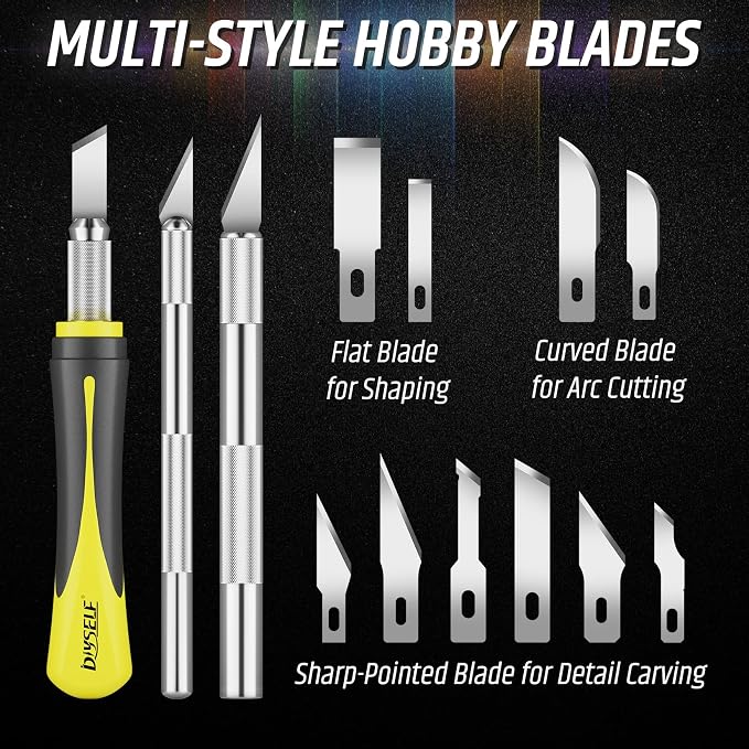 DIYSELF 16-Piece Exacto Knife Set, Craft Knife & Hobby Knife Kit, Precision - Image 4