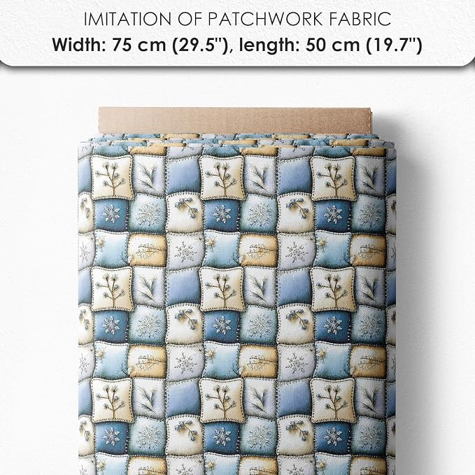 Winter Animals Patchwork Quilting Fabric Panel – 6× Blocks + Bonus Patchwork - Image 7