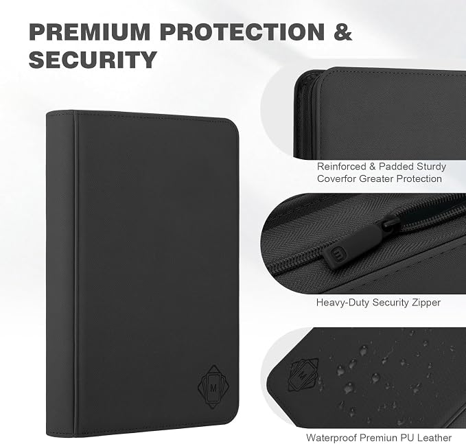 Trading Card Binder with 9 Side Loading Pocket Card Album Hold Up to 540 Cards - Image 4