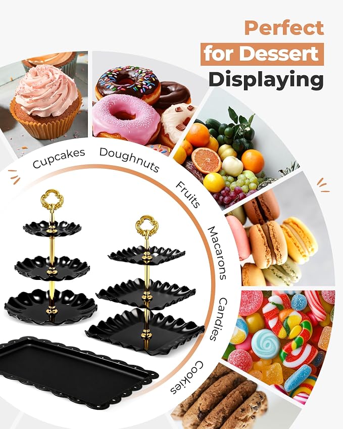 Kootek Dessert Cupcake Stand, 3 Tiered Cup Cake Holder Tower Stand Riser& - Image 6