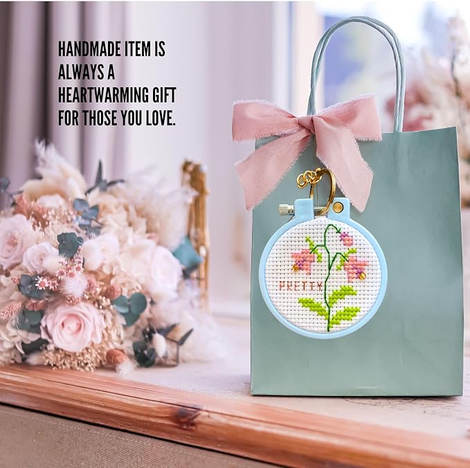 IDDI Embroidery Kit Beginner DIY Keychain Kit, Easy Cross Stitch Kits - Image 7